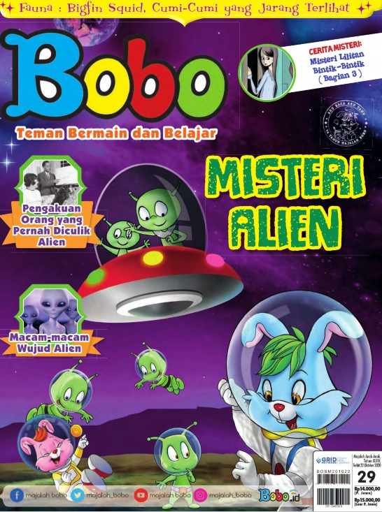 Majalah Bobo : Misteri Alien dan Aneka Jenis Alien